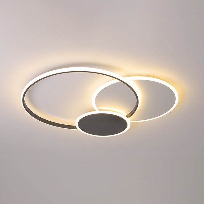 Circles Flush Mount Light Minimalist Style Metal LED Flush Ceiling Light Fixture