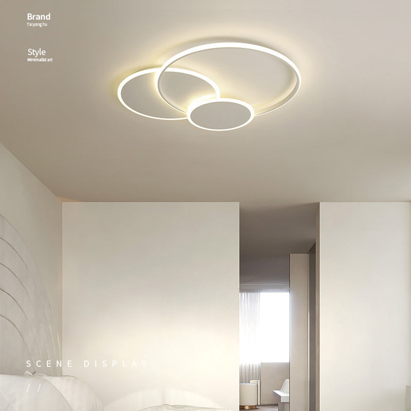 Circles Flush Mount Light Minimalist Style Metal LED Flush Ceiling Light Fixture