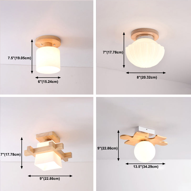 Houten gearceerd dicht bij plafondverlichting armatuur modern natuurlijk plafond gemonteerd licht