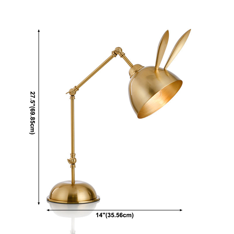 Ultra-modern Simplicity Rabbit Table Lamp Metal Nightstand Lamp for Bedroom