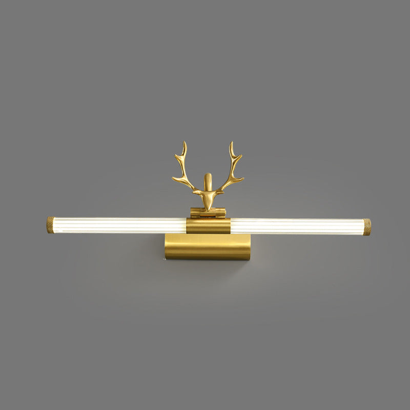 Goldene postmoderne Geweihs Wandleuchte Ein-Blub-Metall-Wand-Lampen für Badezimmer