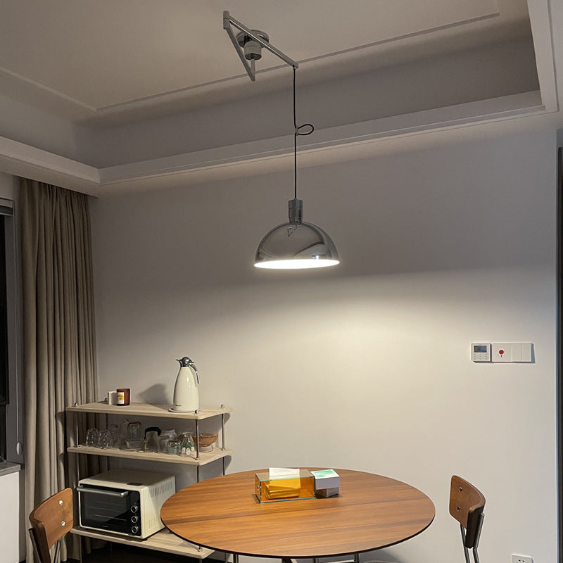 Magazijnstijl Bowl schaduw Hanglamp 1 Kop metalen Hanglicht met beweegbaar ontwerp