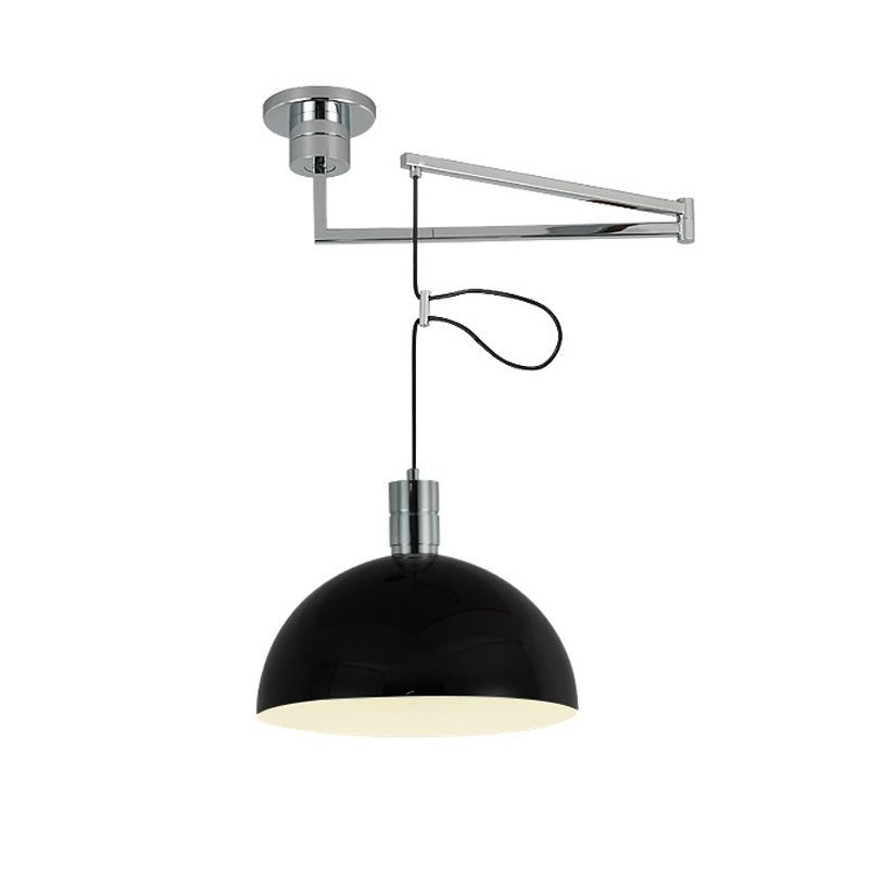 Entrepôt de style bol pendant lampe 1 tête de tête en métal suspendu avec design mobile