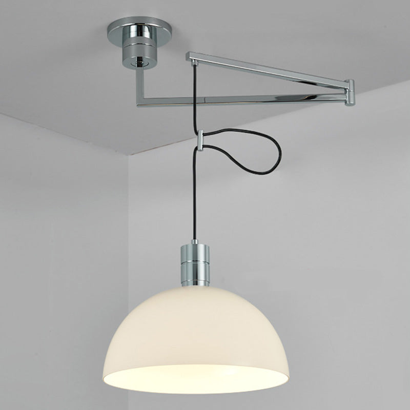 Entrepôt de style bol pendant lampe 1 tête de tête en métal suspendu avec design mobile