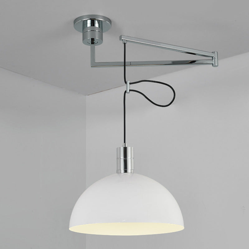 Entrepôt de style bol pendant lampe 1 tête de tête en métal suspendu avec design mobile