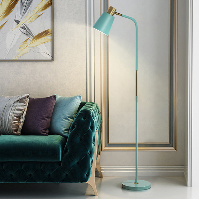 Macaron kleur taps toelopende vloerlamp Minimalistisch 1 lamp metalen vloerlicht voor woonkamer