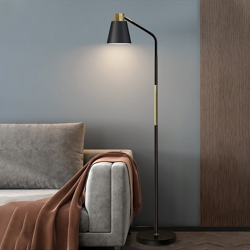 Macaron kleur taps toelopende vloerlamp Minimalistisch 1 lamp metalen vloerlicht voor woonkamer