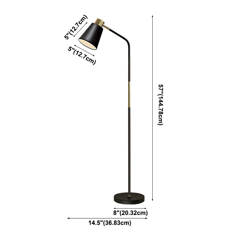 Makkaronfarbe verjüngter Stehlampe Minimalist 1 Glühmetallbodenlicht für Wohnzimmer