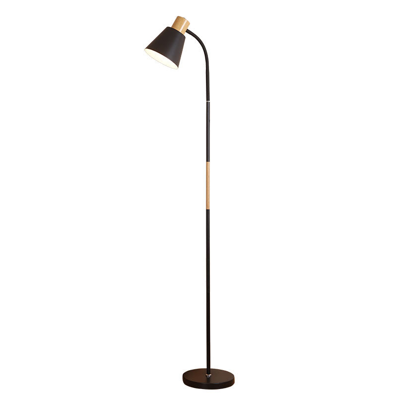 Macaron Conical Reading Floor Lamp Metallic 1-Light woonkamer vloerlicht