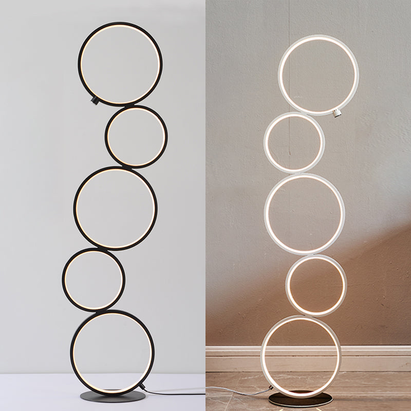 Metal Multi-Ring Floor Light Simplicity LED Standing Lamp for Living Room