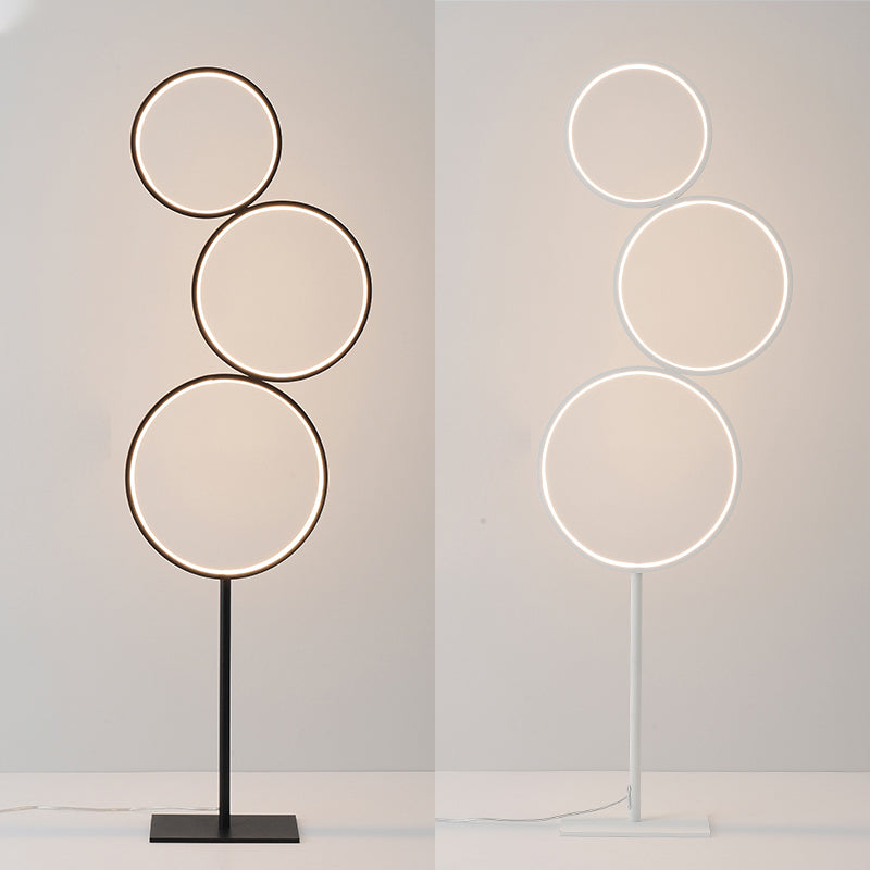 Metal Multi-Ring Floor Light Simplicity LED Standing Lamp for Living Room