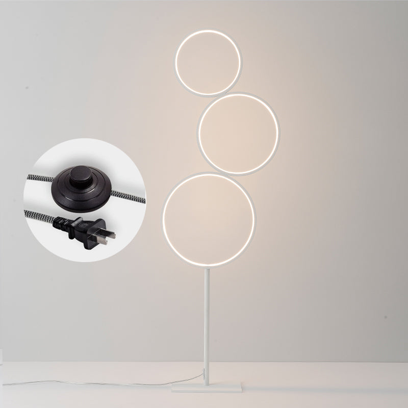 Metal Multi-Ring Floor Light Simplicity LED Standing Lamp for Living Room