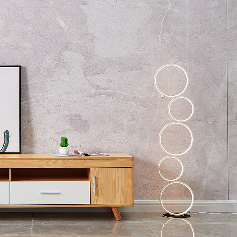 Metal Multi-Ring Floor Light Simplicity LED Standing Lamp for Living Room