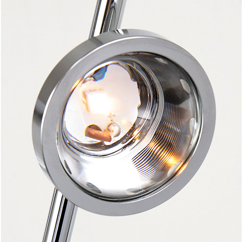 Chrome cirkels vloerlicht decoratieve metalen led zonsondergang lamp voor woonkamer