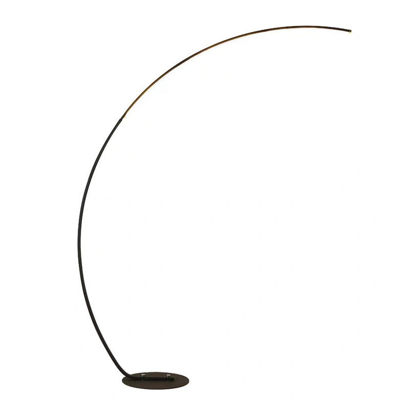 C Shaped Living Room Floor Lamp Metal Minimalist Style LED Standing Light