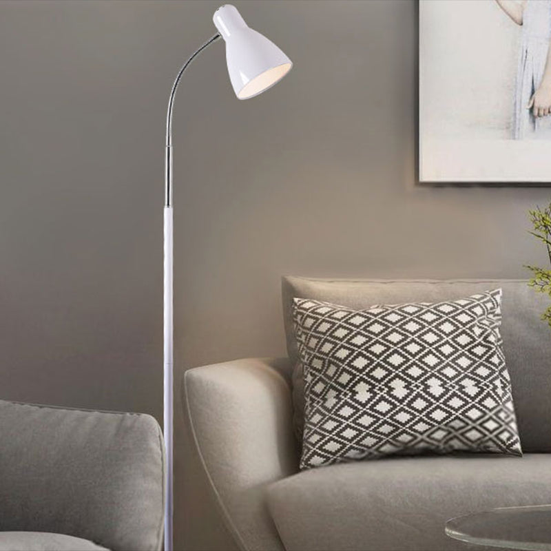 Bell -vormige vloerlamp Noordelijke metalen metaal 1 lamp woonkamer leesvloer licht licht