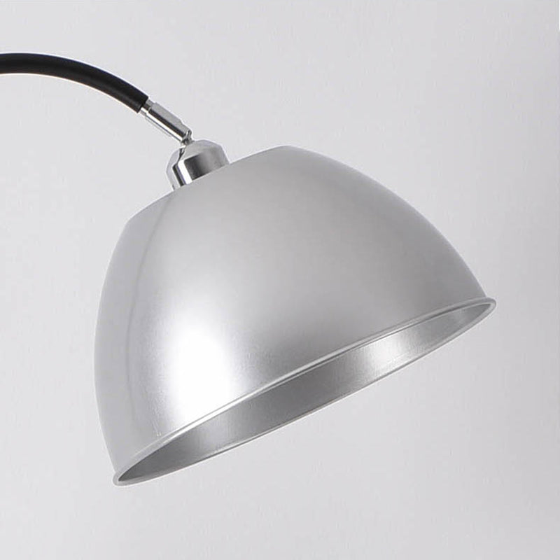 Luz de piso de tono de cúpula de aluminio Nordic 1 bombilla Luz de pie con mesa