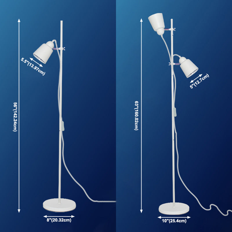 Altura ajustable lámpara cónica de pie nórdica sala de estar de metal luz de piso