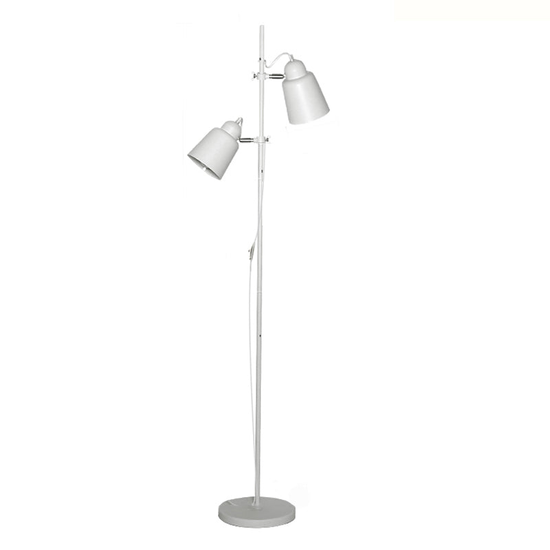 Einstellbare Höhe konische stehende Lampe Nordic Style Metal Wohnzimmer Bodenbeleuchtung