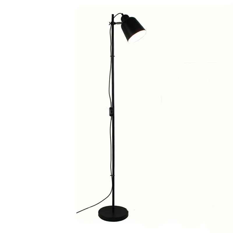 Adjustable Height Conical Standing Lamp Nordic Style Metal Living Room Floor Light