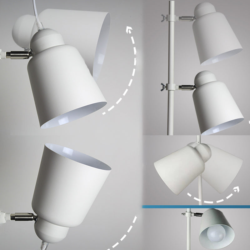 Altura ajustable lámpara cónica de pie nórdica sala de estar de metal luz de piso