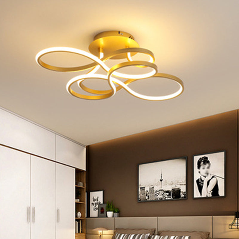 Modern Minimalist LED Apparecchi a soffitto in alluminio Luce a soffitto lineare con ombra acrilica