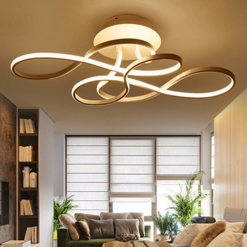 Modern Minimalist LED Apparecchi a soffitto in alluminio Luce a soffitto lineare con ombra acrilica