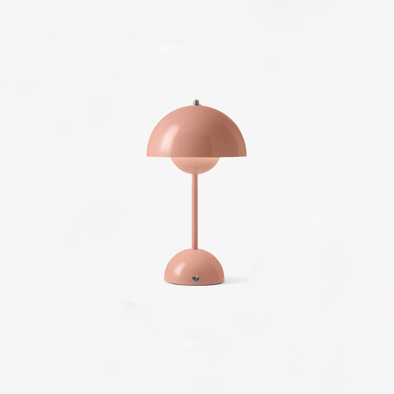 Macaroon Dome Shade Table Lamp, Simple Metal Table Light with An On/Off Switch