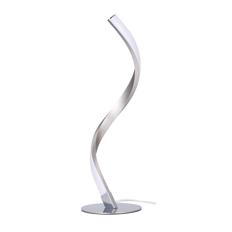 Metal Twisted Table Lamp, Long Bar Shade Linear Table Light for Bedroom