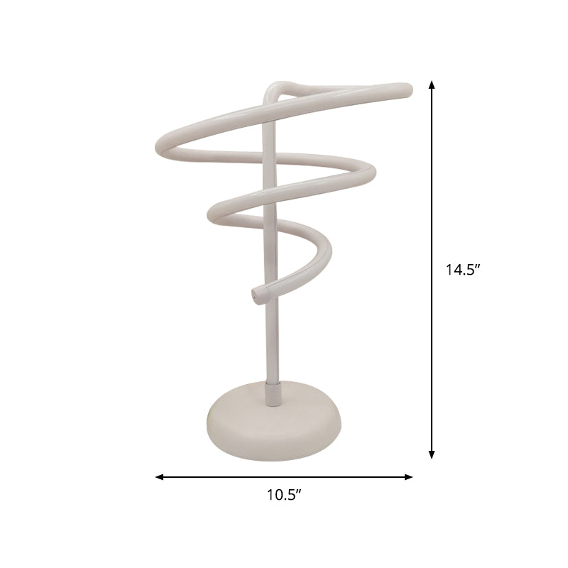 Iluminación de tareas blancas lámparas de escritorio pequeñas acrílicas minimalistas con base de metal circular, wam/luz blanca