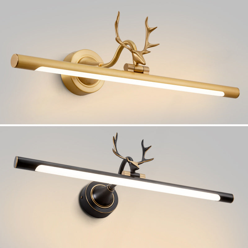 Postmodern Antlers Wall Sconce Gold One-Blub Metal Wall Mounted Lamps for Bathroom