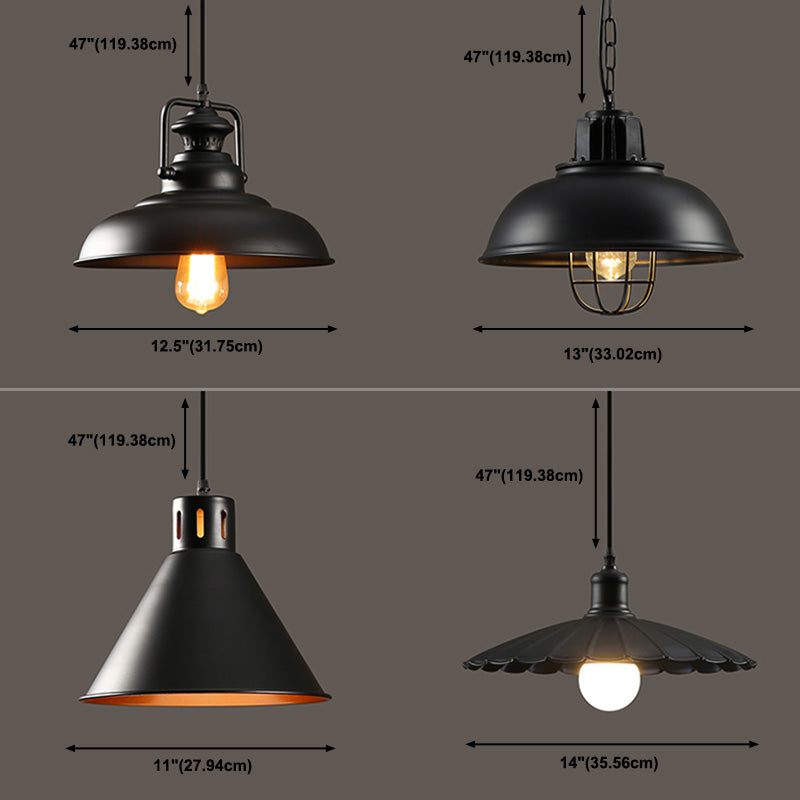 Zwart gearceerde hanglamp plafondlicht industrieel restaurant metalen hangend plafondlicht