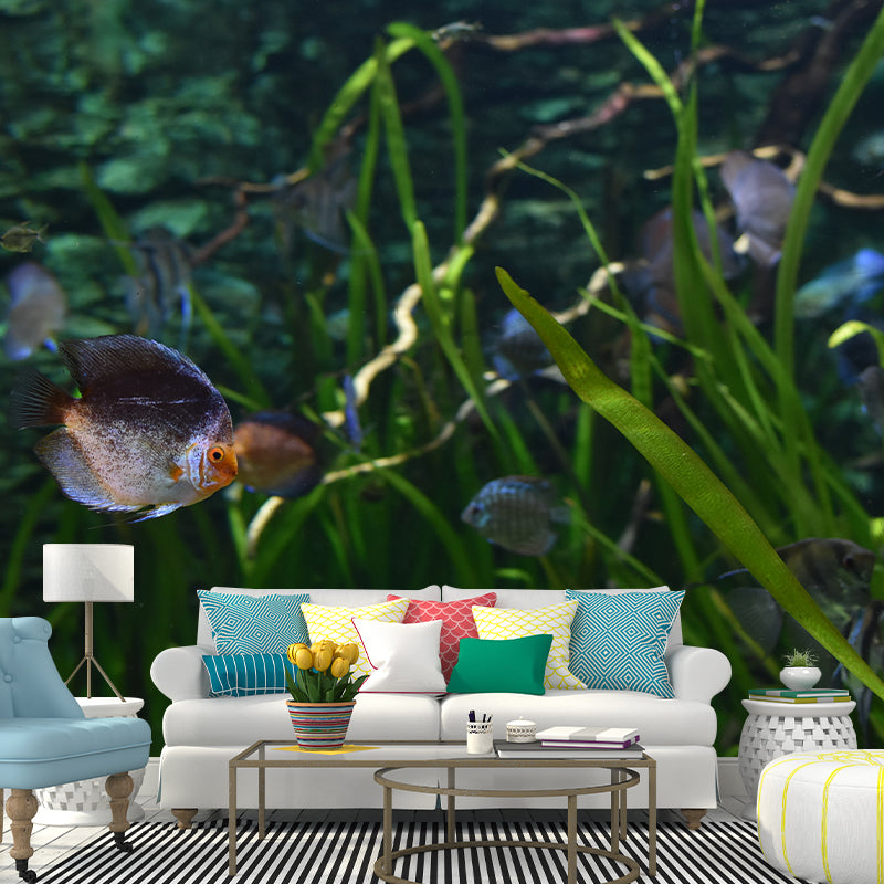 Rich Seabed Murals Modern Wall Covering for Sitting Room, Water Resistant