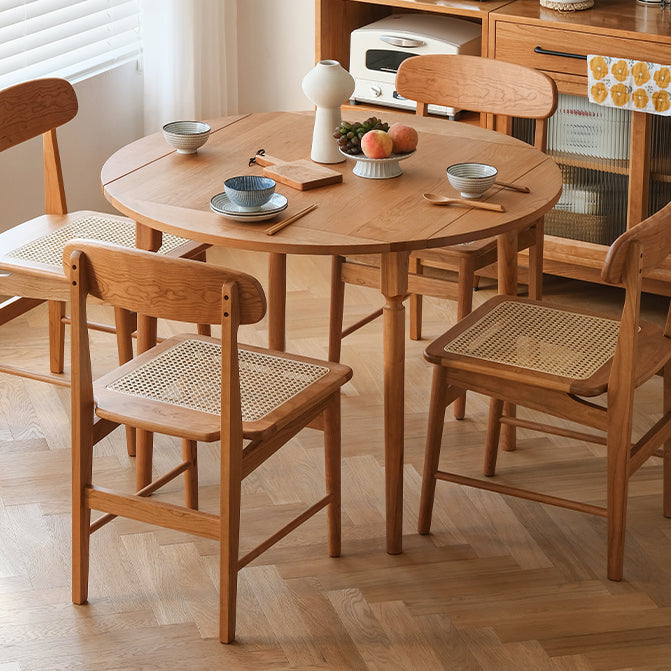 Tavolo da pranzo rotondo per dinette semplicità stile in legno massimo 4 piedi mobili per la casa