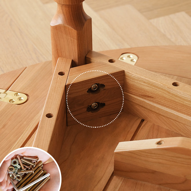 Tavolo da pranzo rotondo per dinette semplicità stile in legno massimo 4 piedi mobili per la casa