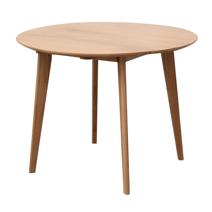 Contemporary Round Dining Room Table Oak Solid Wood Table for Home Use