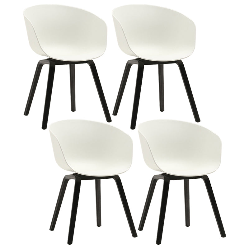 Contemporary Style Dining Room Chairs Solid Arm Chair with Wooden Legs