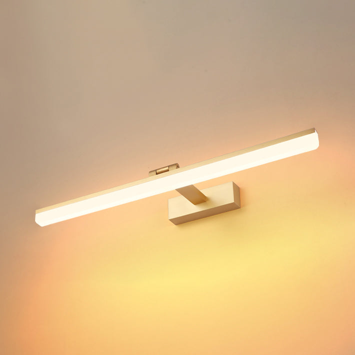 Apliques de luz de pared LED de espejo contemporáneo con sombra acrílica para el baño