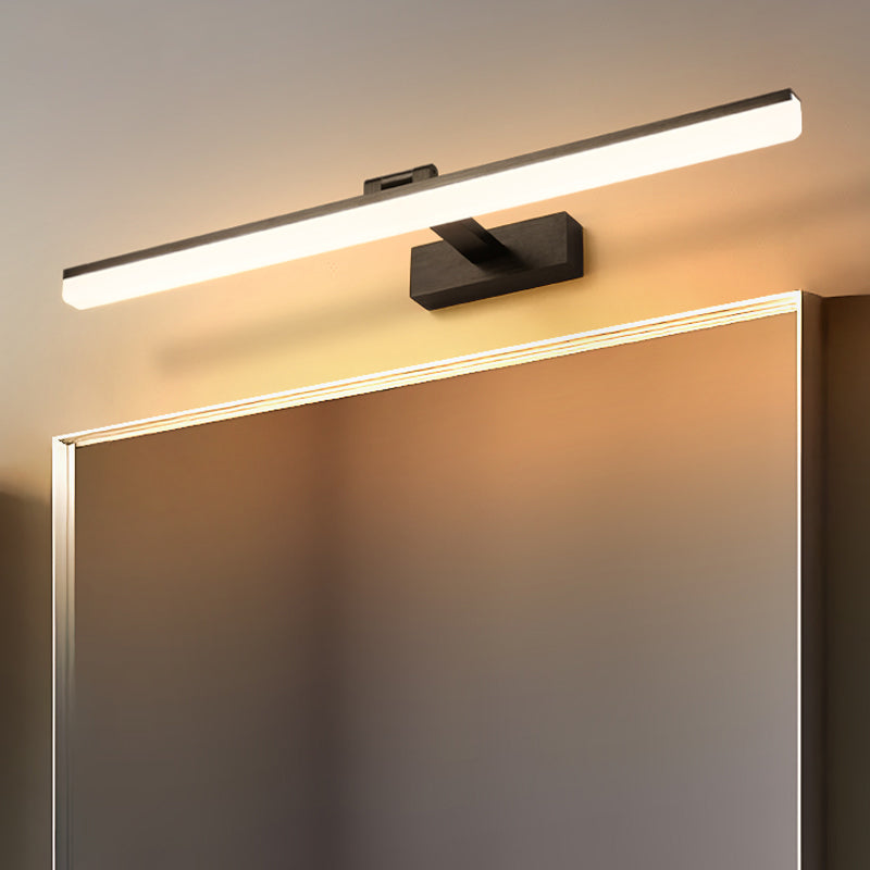 Apliques de luz de pared LED de espejo contemporáneo con sombra acrílica para el baño