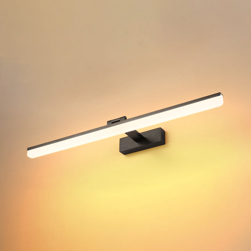 Apliques de luz de pared LED de espejo contemporáneo con sombra acrílica para el baño