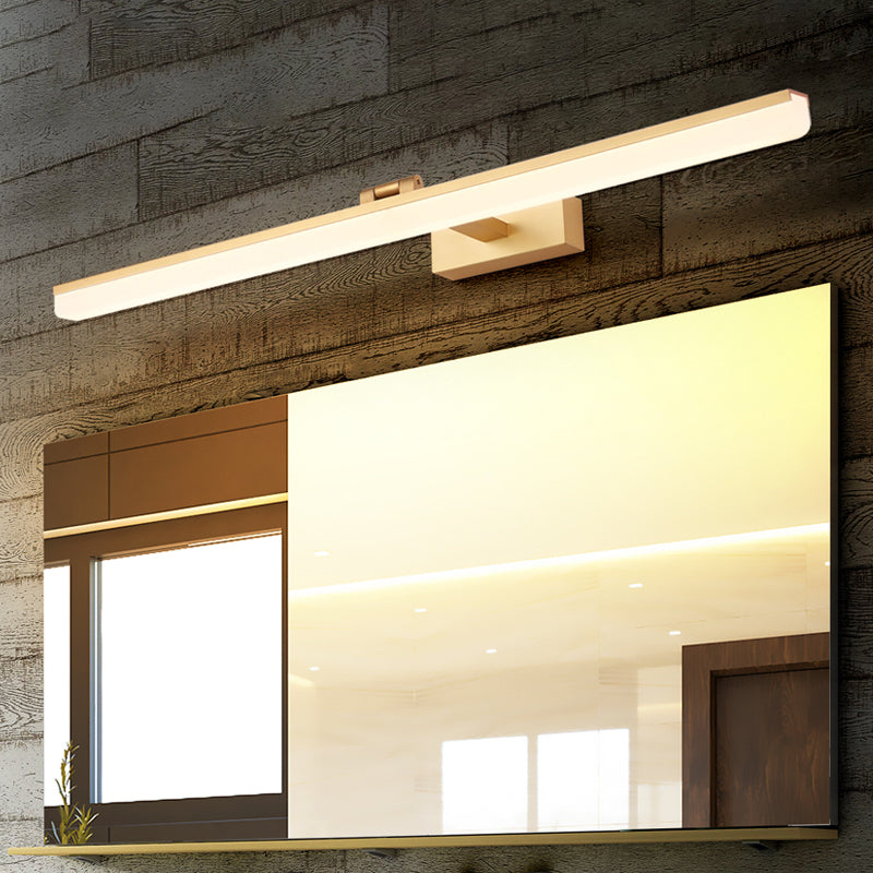 Apliques de luz de pared LED de espejo contemporáneo con sombra acrílica para el baño