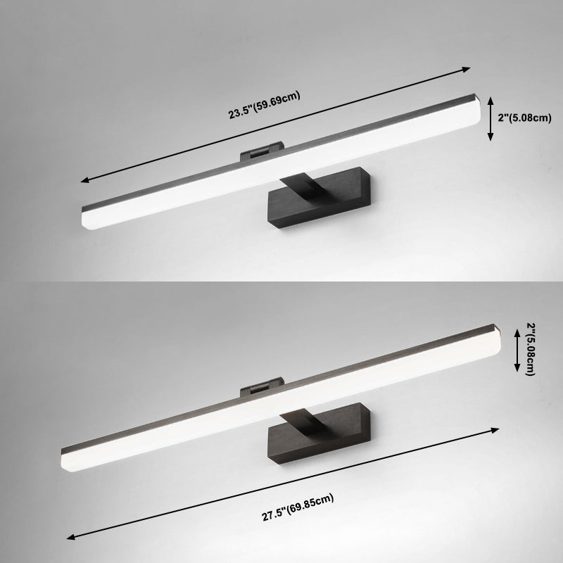 Apliques de luz de pared LED de espejo contemporáneo con sombra acrílica para el baño