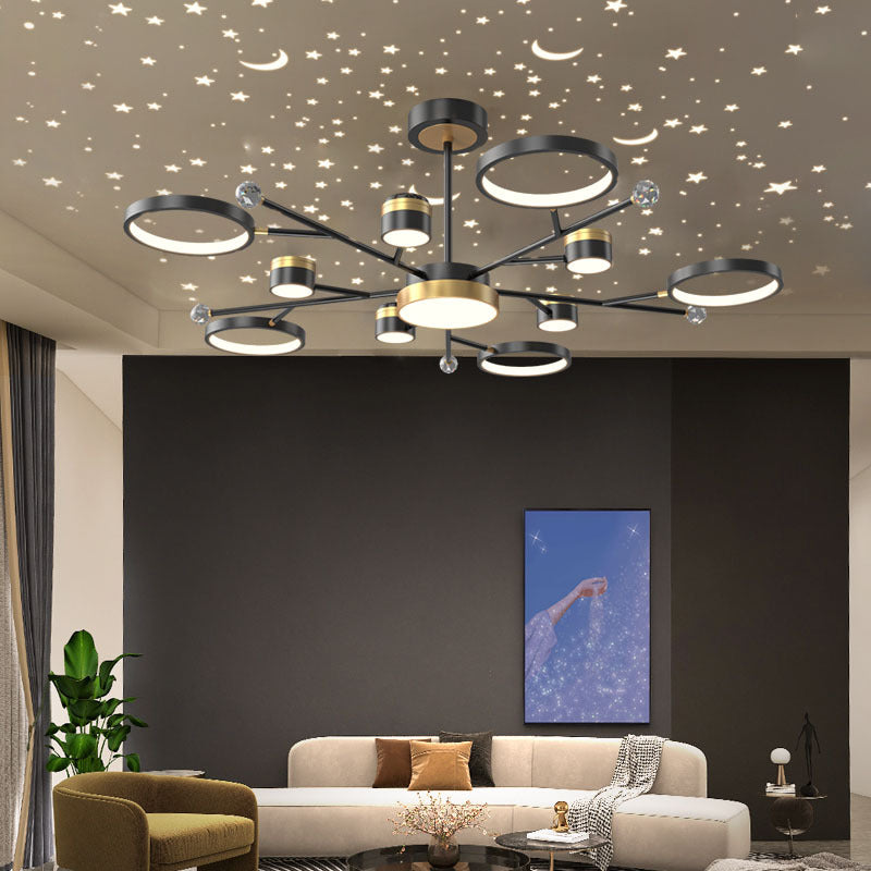 Éclairage de lustre à LED en métal Lumière de lustre moderne Light pour le salon