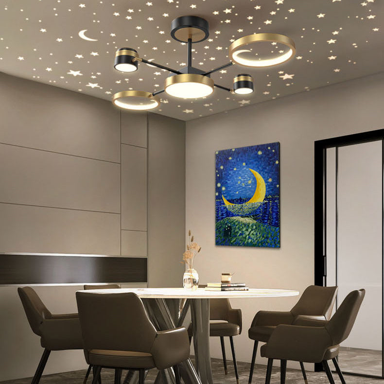 Éclairage de lustre à LED en métal Lumière de lustre moderne Light pour le salon