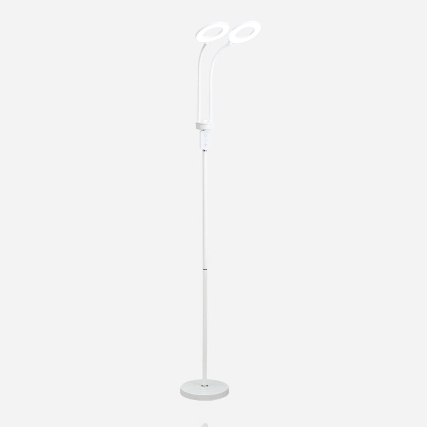 White O Shade Floor Lamp Simplicity Acrylic LED Standing Light for Study Room