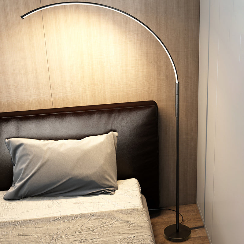 Metalen visserijstang Stand Licht Noordse LED lineaire vloerlamp voor slaapkamer