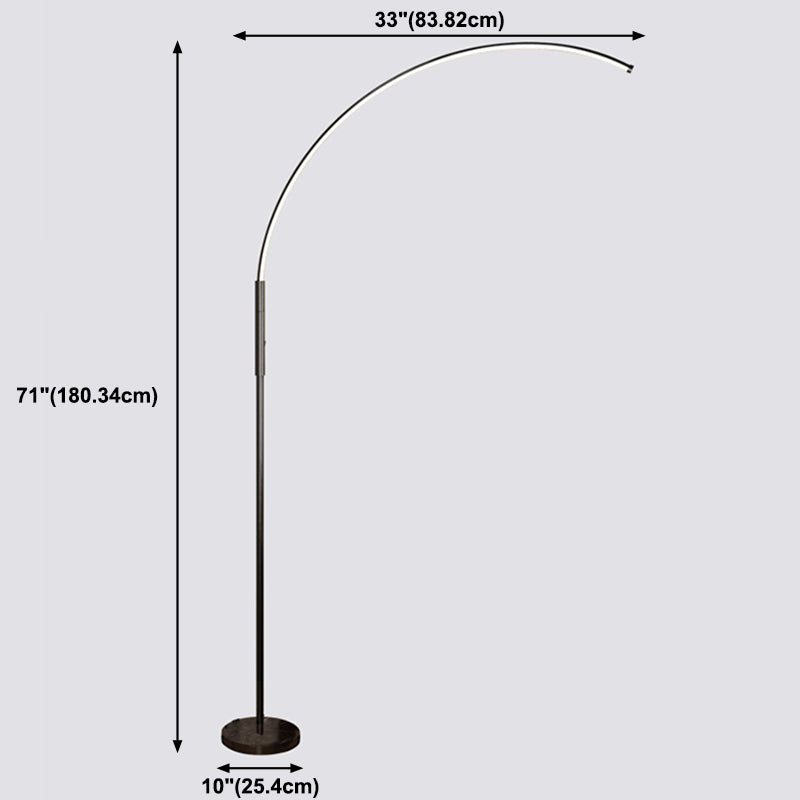 Pâch de pêche en métal clair sol léger nordique LED linéaire lampadaire pour chambre à coucher