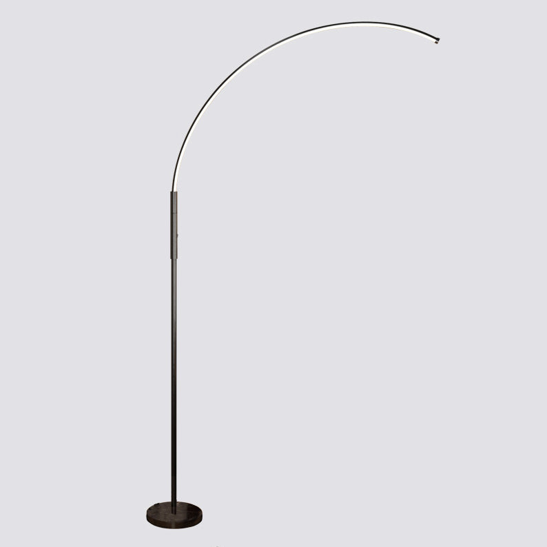 Pâch de pêche en métal clair sol léger nordique LED linéaire lampadaire pour chambre à coucher