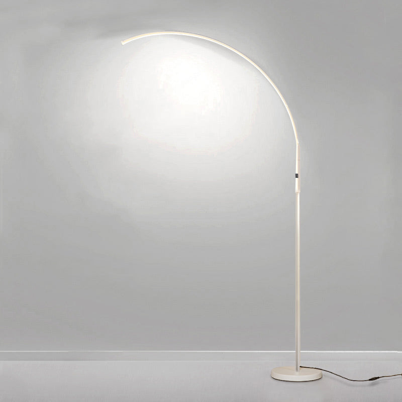 Pâch de pêche en métal clair sol léger nordique LED linéaire lampadaire pour chambre à coucher