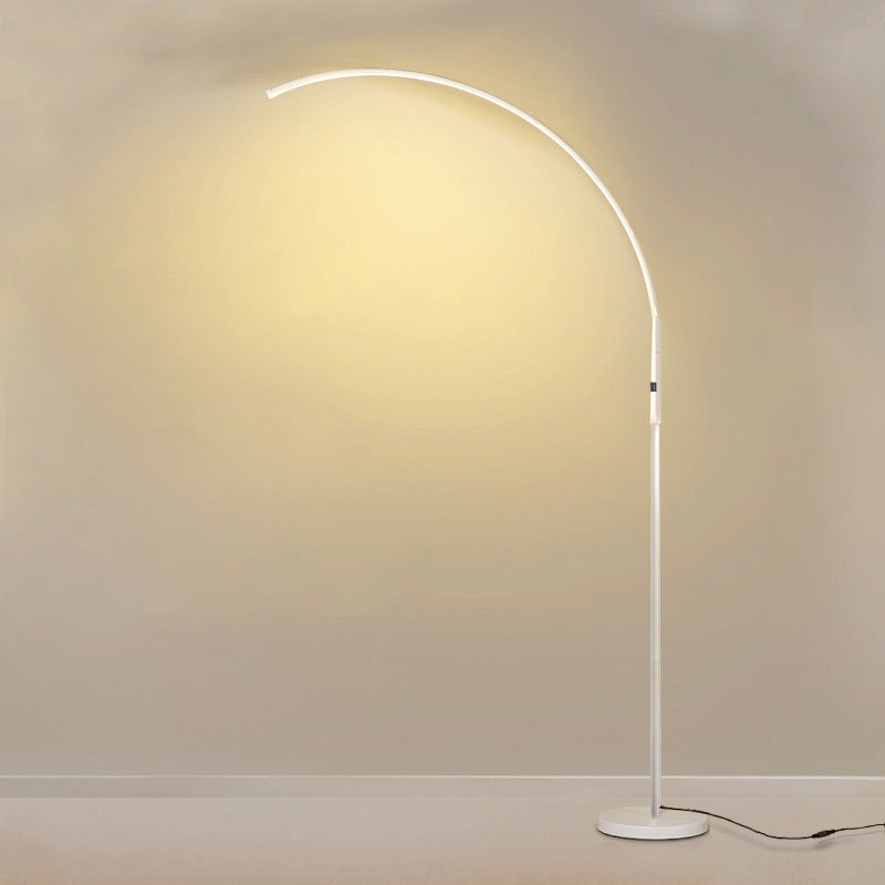 Pâch de pêche en métal clair sol léger nordique LED linéaire lampadaire pour chambre à coucher